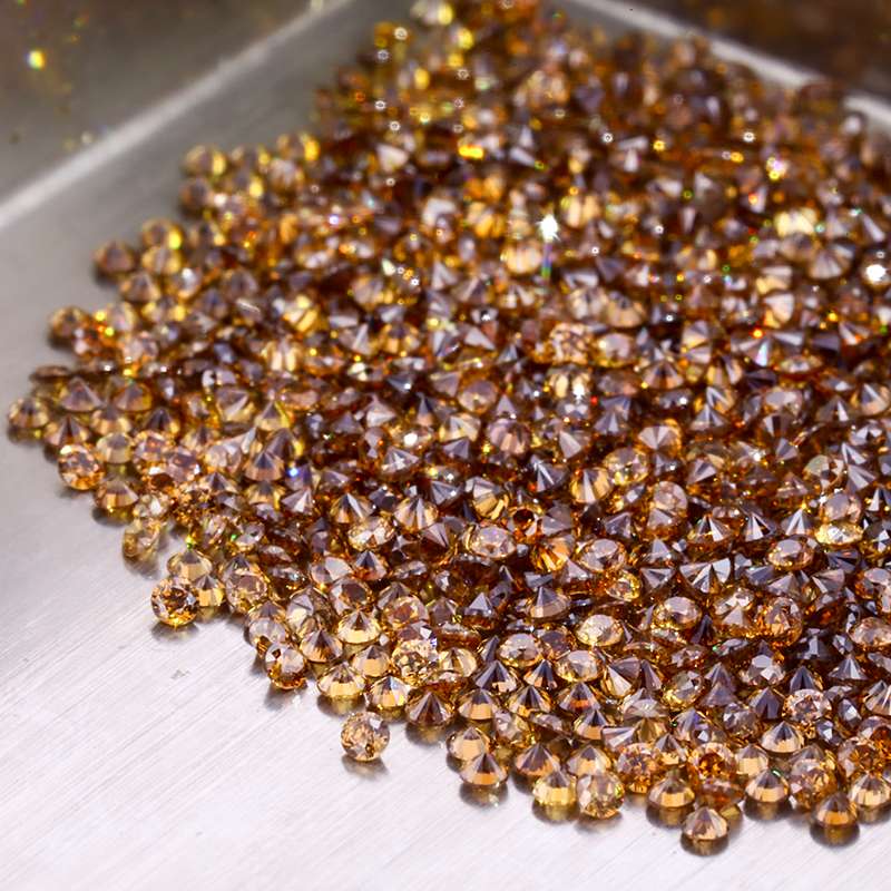 Wholesale CZ Loose round 1.5mm coffee cubic zirconia stones