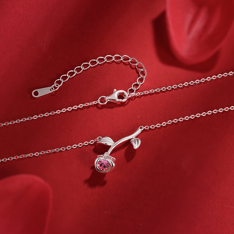 Dainty Rose Flower Pendant Necklace Exporter