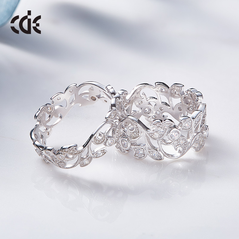 Wholesale 925 Silver Micro Pave Jewellery Girl Lucky Couple Ring