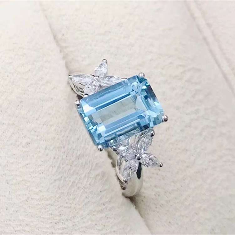 Aquamarine ring earring pendant necklace jewelry sets Exporter