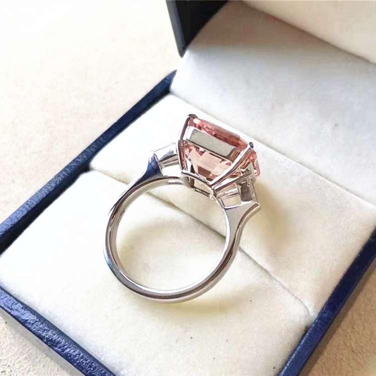 9.46Ct Pink Morganite Natural Gemstone Ring Exporter