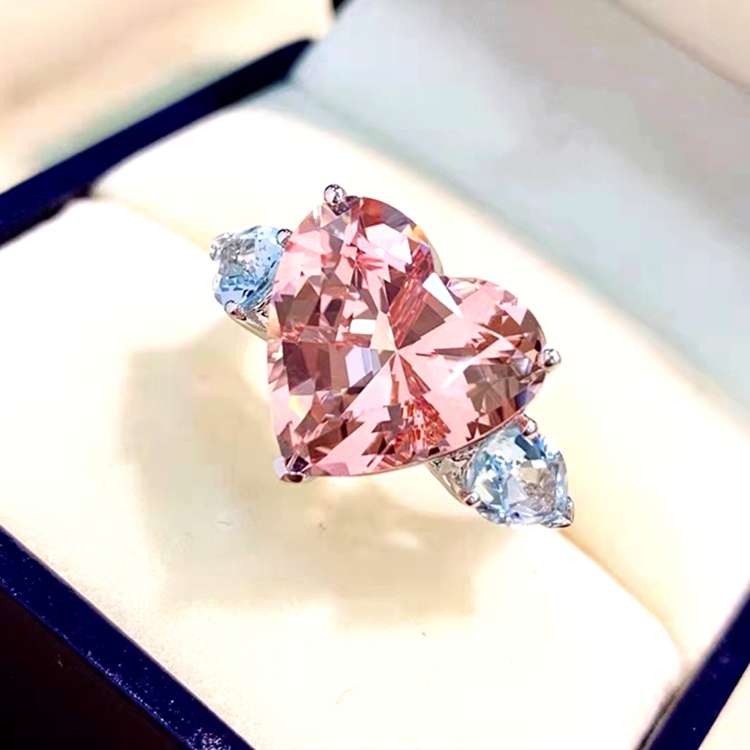 8.07ct Genuine pink natural morganite women's ring Supplier