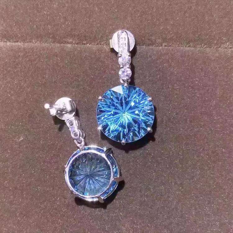 11.50ct Natural topaz earrings Exporter