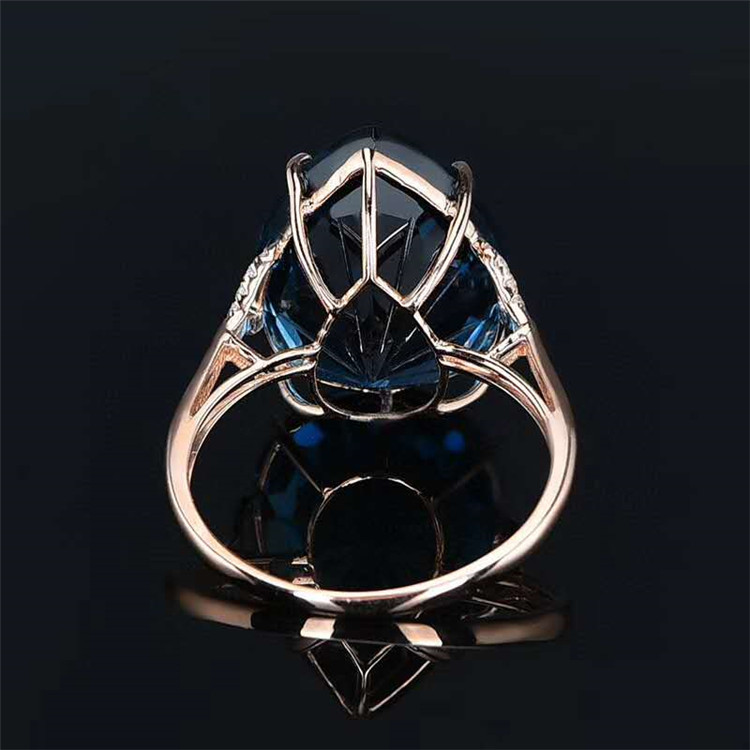 12ct natural London blue topaz ring Supplier