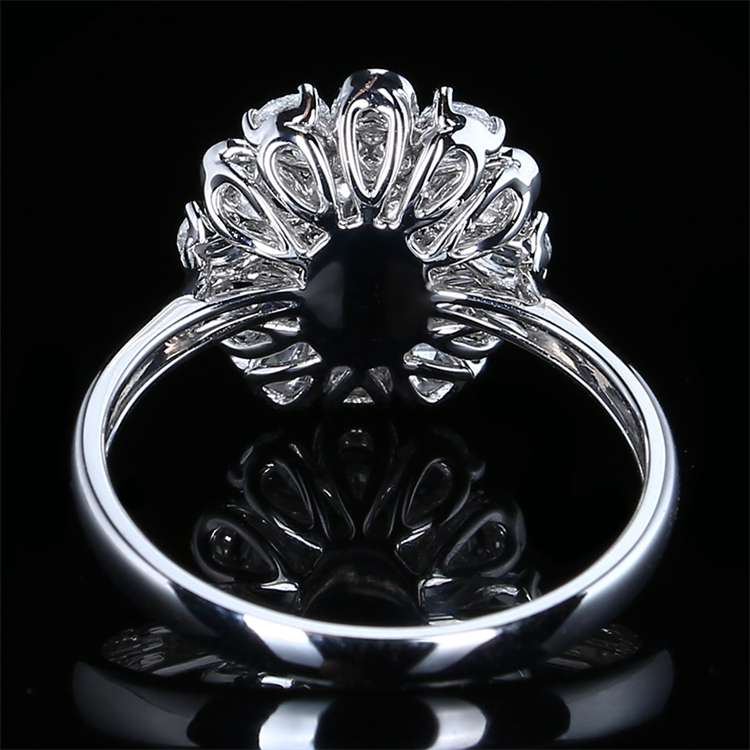 Paraiba tourmaline 18k gold rings Supplier