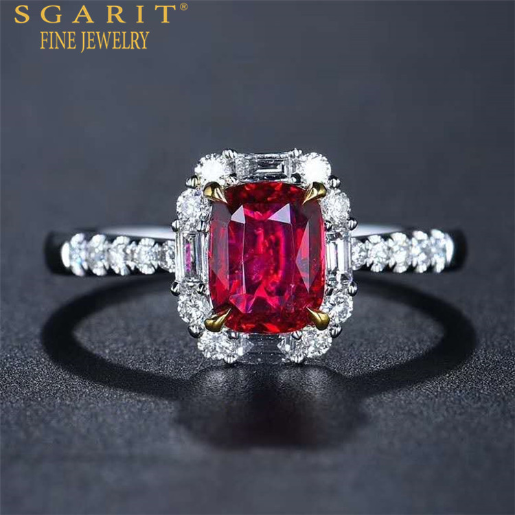 Pigeon blood red unheated natural ruby ring Exporter