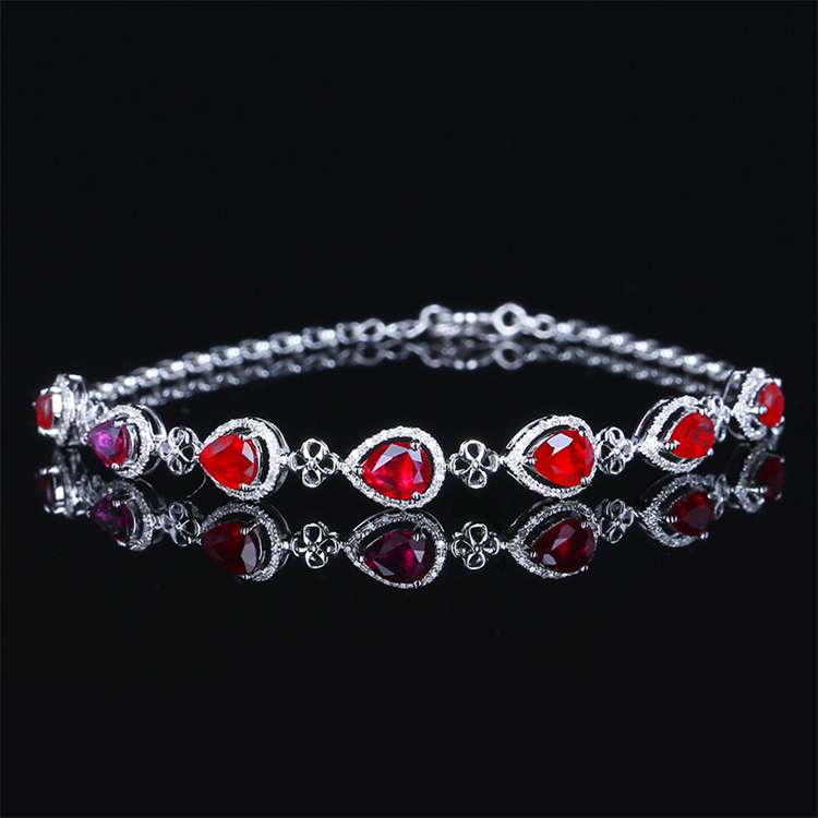 Natural gemstone 2.2ct genuine ruby bracelet Supplier
