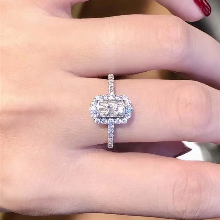 White diamond wedding engagement ring Wholesaler