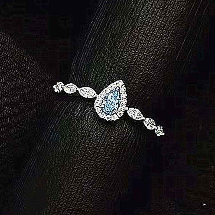 0.15ct Genuine natural blue diamond ring Exporter