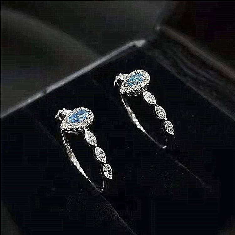 0.15ct Genuine natural blue diamond ring Exporter