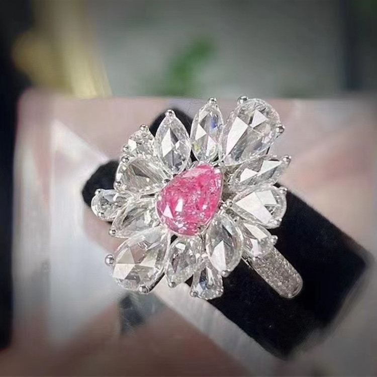 0.5ct Natural pink diamond ring Supplier