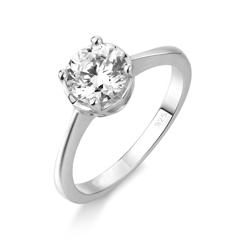 Good Quality Custom Rhodium Plated Ring Wedding Rings Supplier