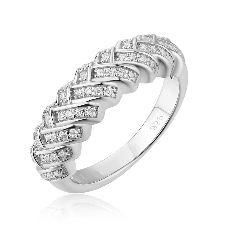 Wholesale Ring Rhodium Plated Sterling Silver Ring
