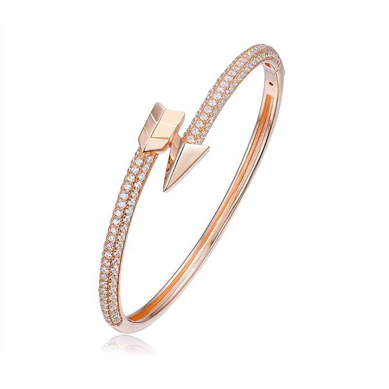 Rose Gold Trendy Bracelets Designer Womens 925 Sterling Silver Bracelet Supplier