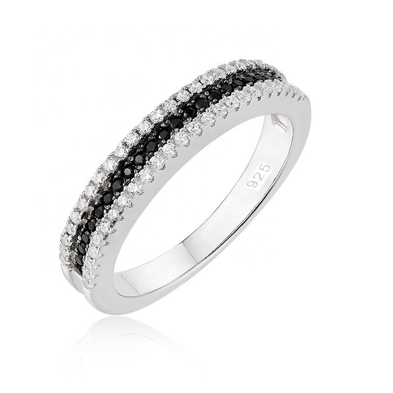 925 Ladies Rings Sterling Silver Finger Black Rings Exporter