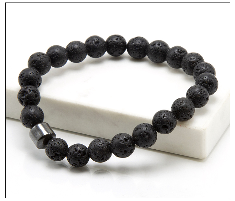 Beads Bracelet Natural Gemstone Picasso Jasper and Magnetic Hematite Exporter