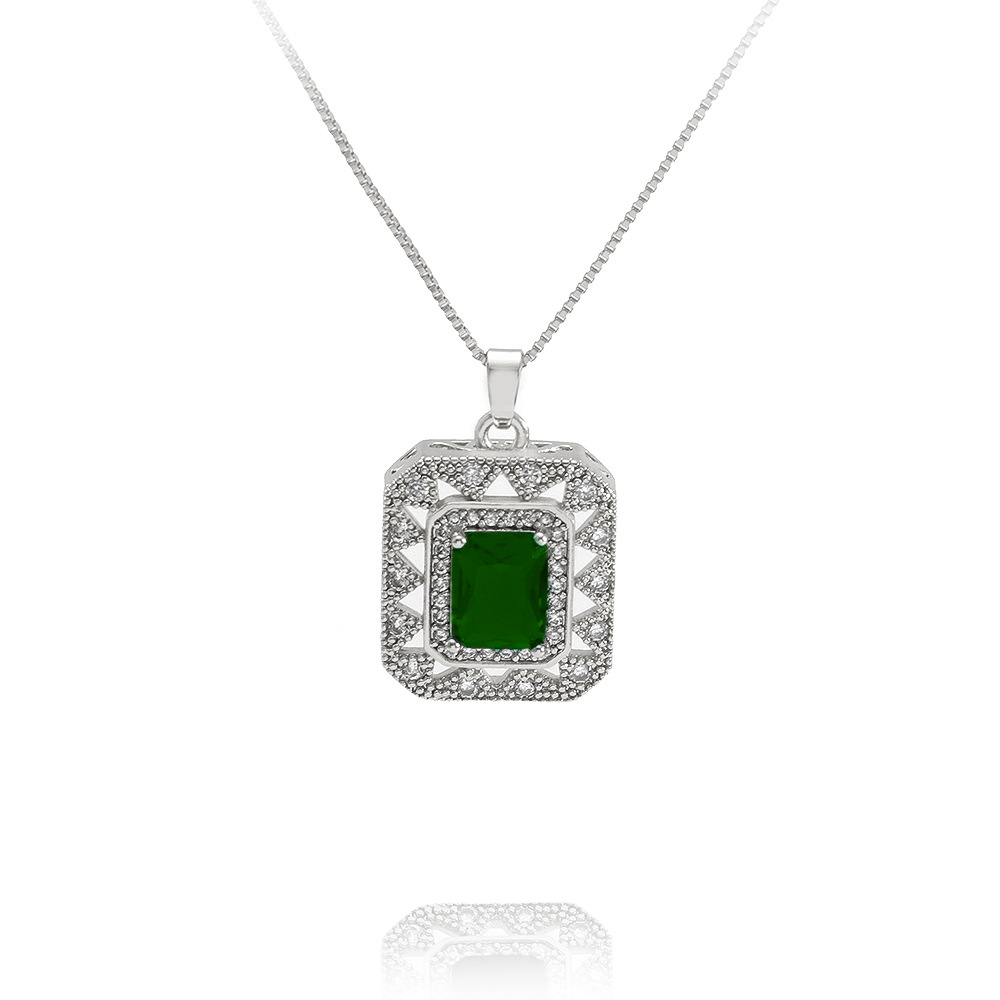 Hot Factory Price Block Diamond Pendant Women Knot Necklace Exporter