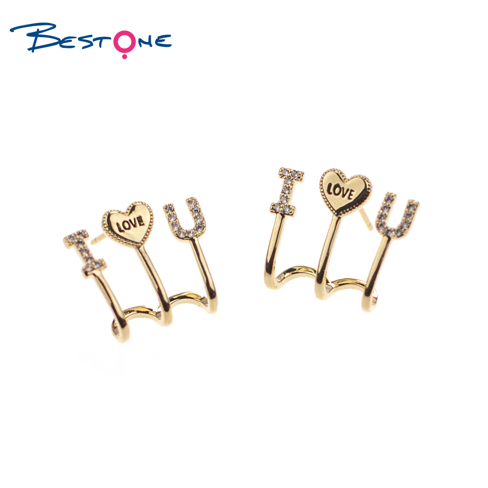 Bestone Fashion LOVE Earrings High Quality 14K Gold Earrings Exporter