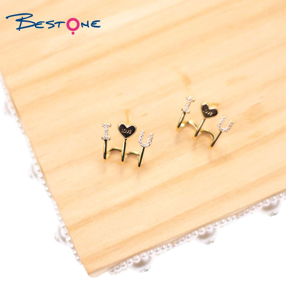 Bestone Fashion LOVE Earrings High Quality 14K Gold Earrings Exporter