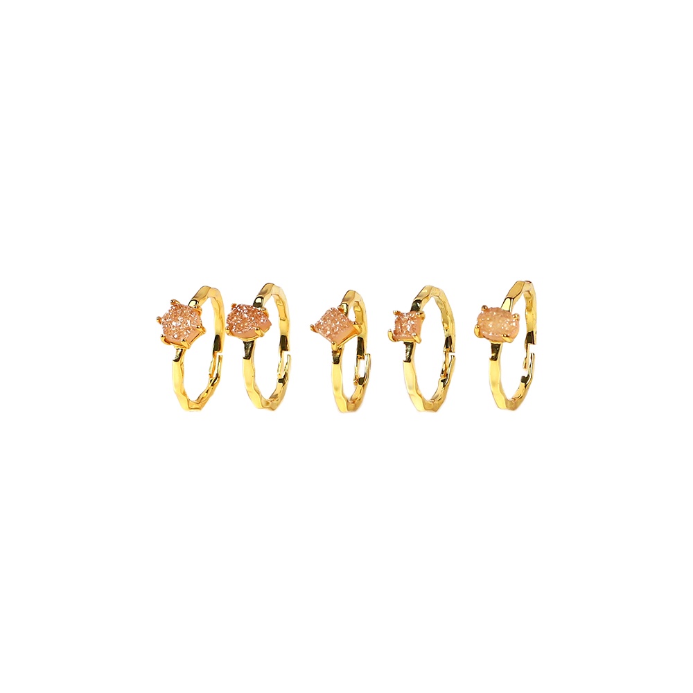 Druzy ring brass gold plated ring adjustable ring Exporter