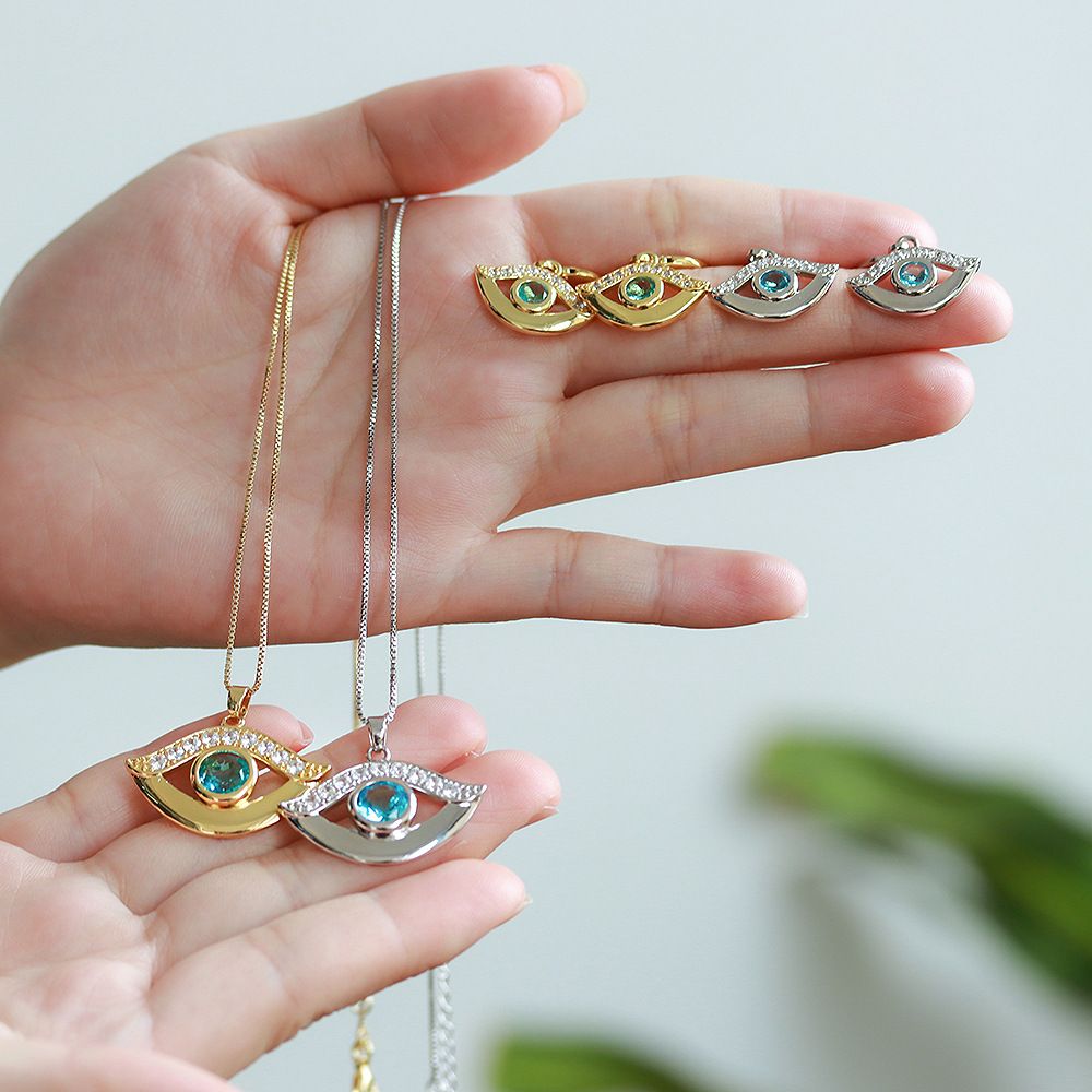 Gemstone Pendant Women Love Beauty Jewelry Necklace Earring Jewelry Set Exporter