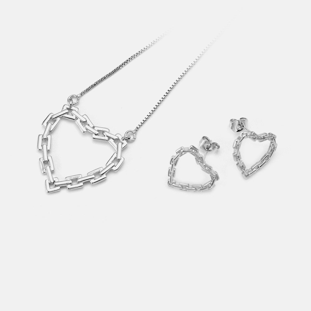 Price Heart Chain Pendant Women Beauty Love Jewelry Set Supplier