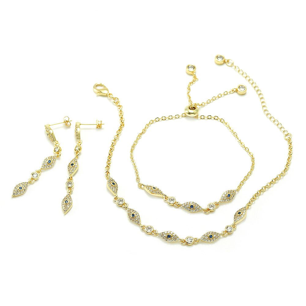 Eye Pendant With Zircon Women Love Beauty Jewelry Gold Color Necklace Supplier