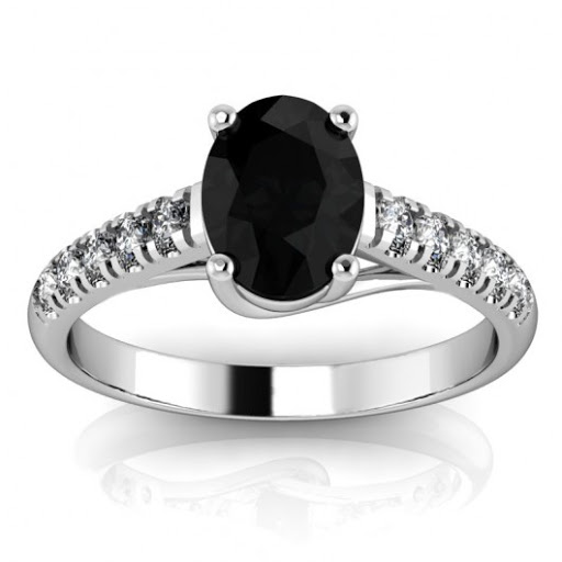 Oval shape brilliant cut black loose moissanite diamond Wholesaler