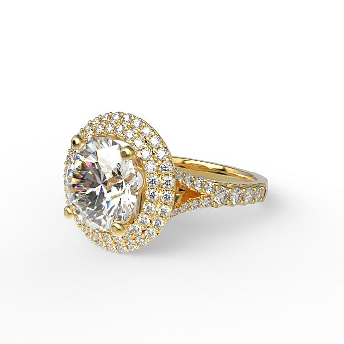 10 Carat Designer 18k White & yellow Gold -Diamond Engagement ring Wholesaler