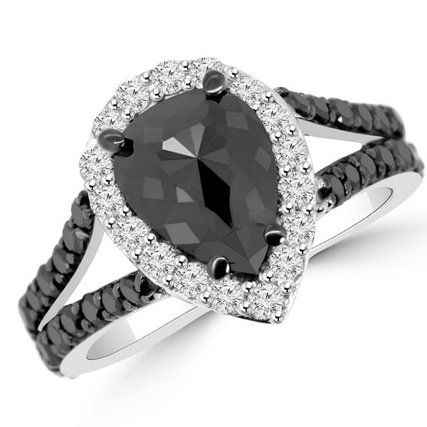 Diamond Ring Gold from India Usa Brilliant Black Diamond Ring Exporter