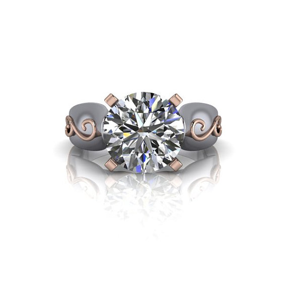 Trendy design moissanite colorless diamond solitaire ring Wholesaler