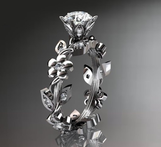 Enormous design moissanite color diamond solitaire ring Wholesaler
