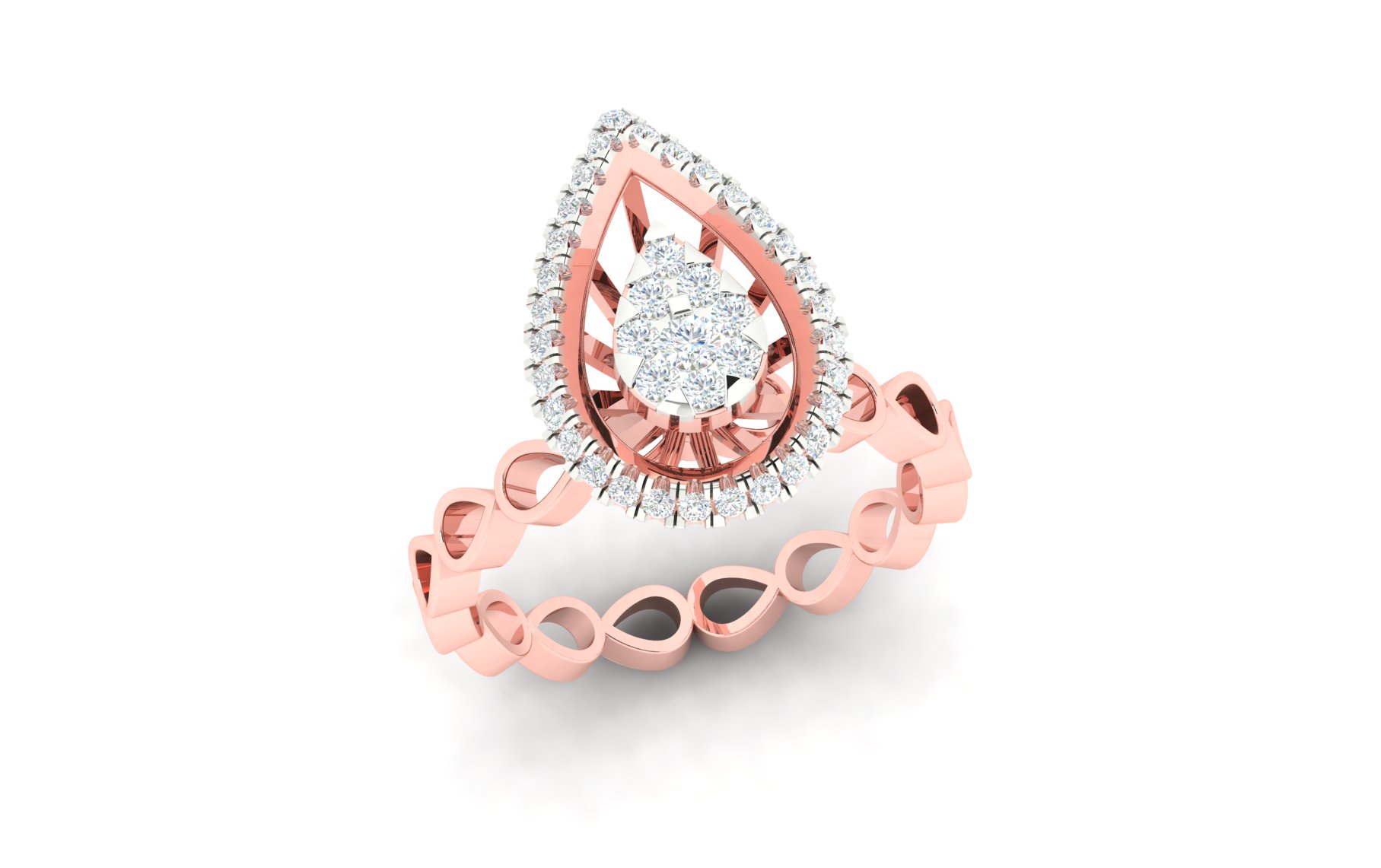 Wholesale Magnificent design Moissanite colorless diamond solitaire ring