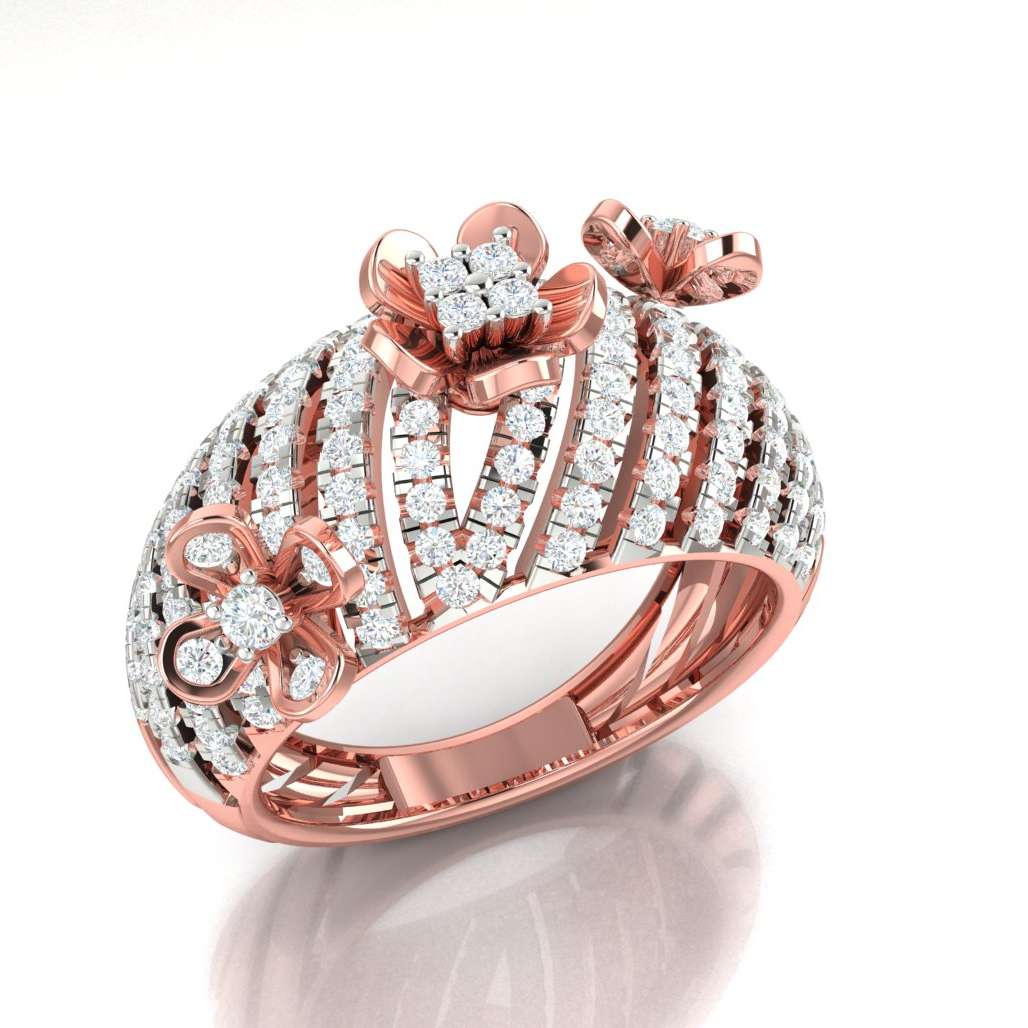 Wholesale Creative fine design Moissanite colorless diamond solitaire ring