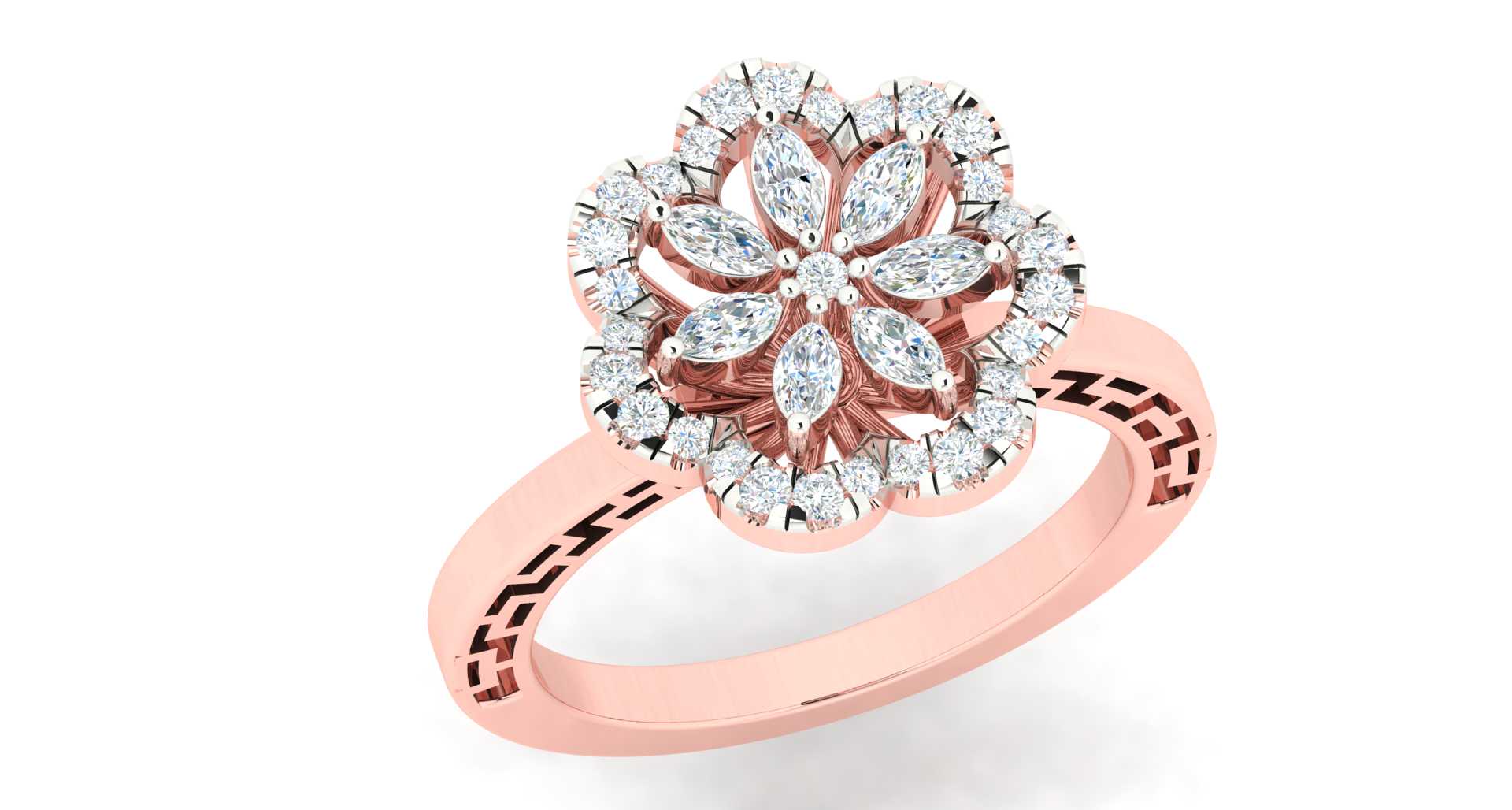 Wholesale Creative fine design Moissanite colorless diamond solitaire ring