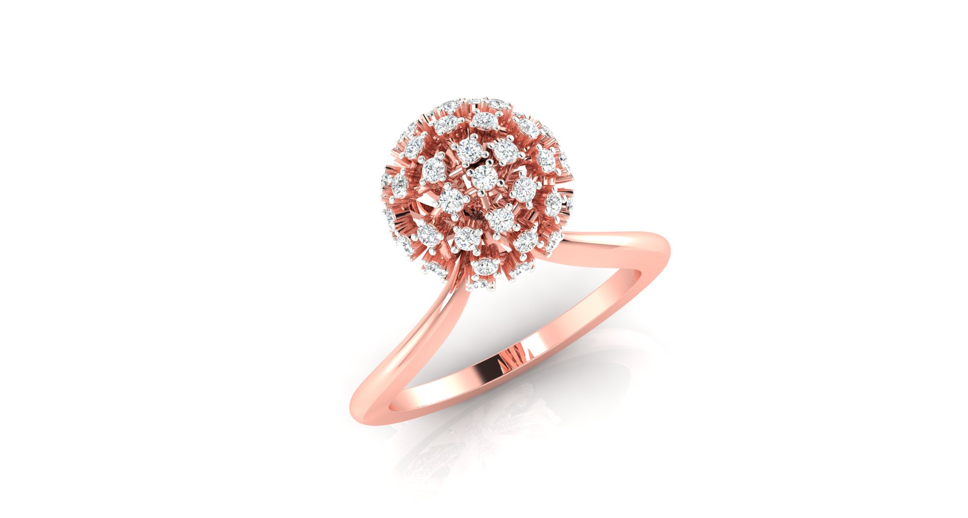 Wholesale Rare fine design Moissanite colorless diamond solitaire ring