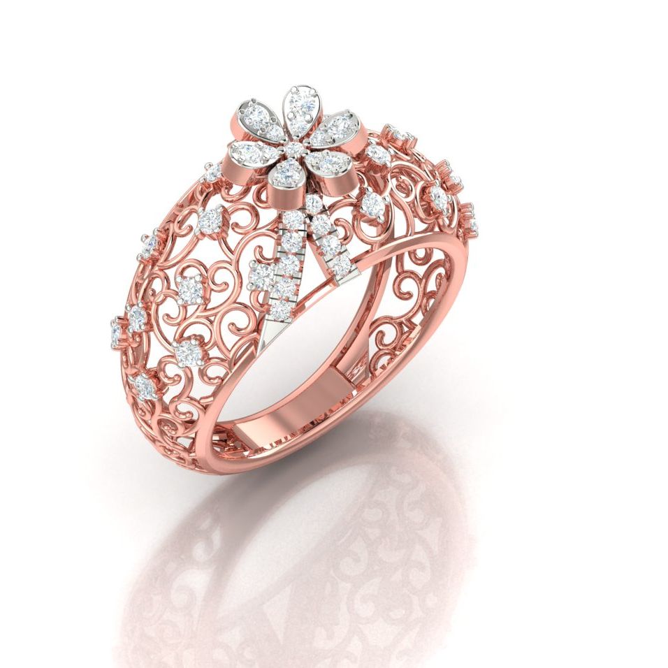 Wholesale Elegant fine design Moissanite colorless diamond solitaire ring