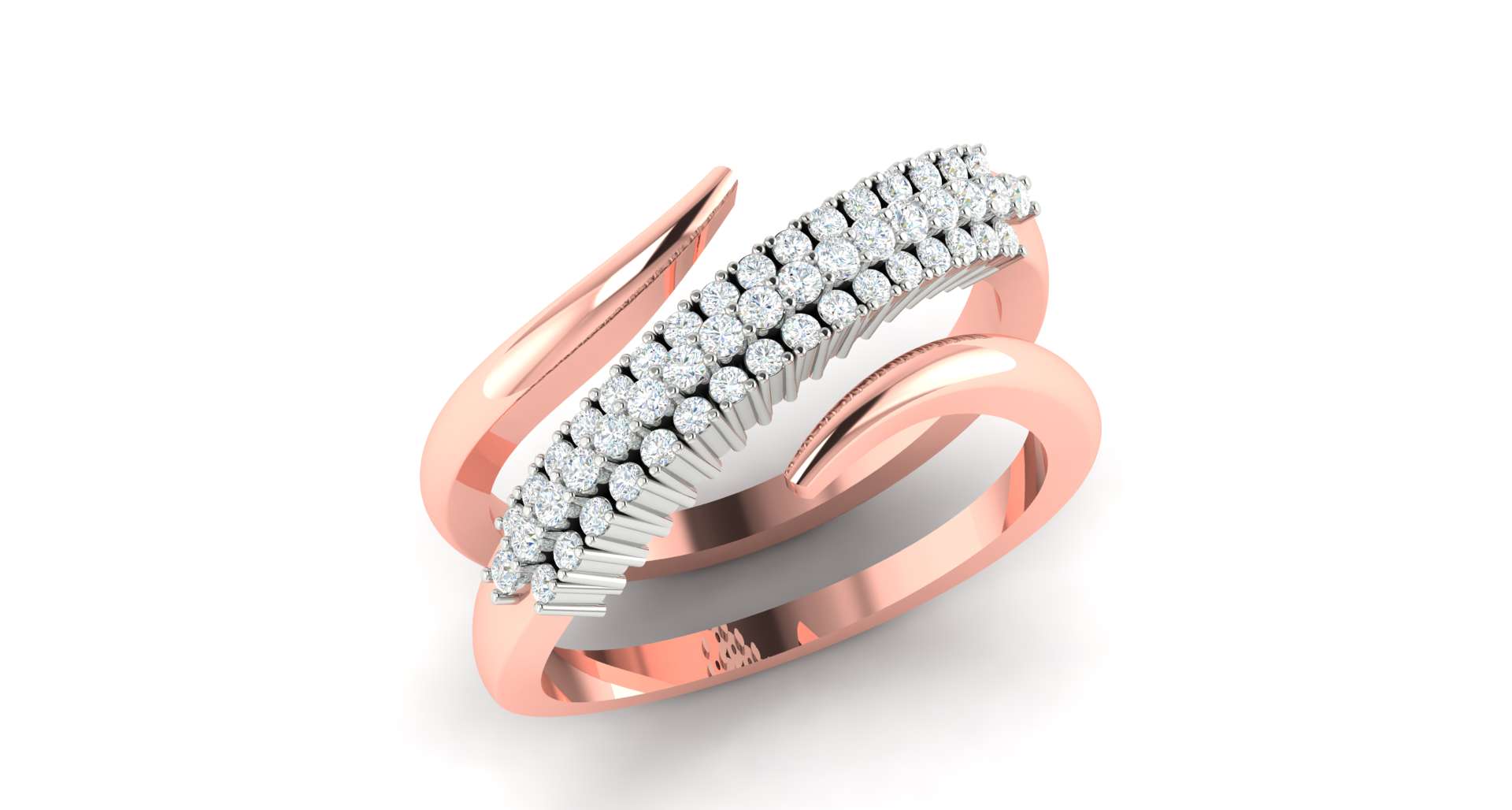 Wholesale Elegant fine design Moissanite colorless diamond solitaire ring