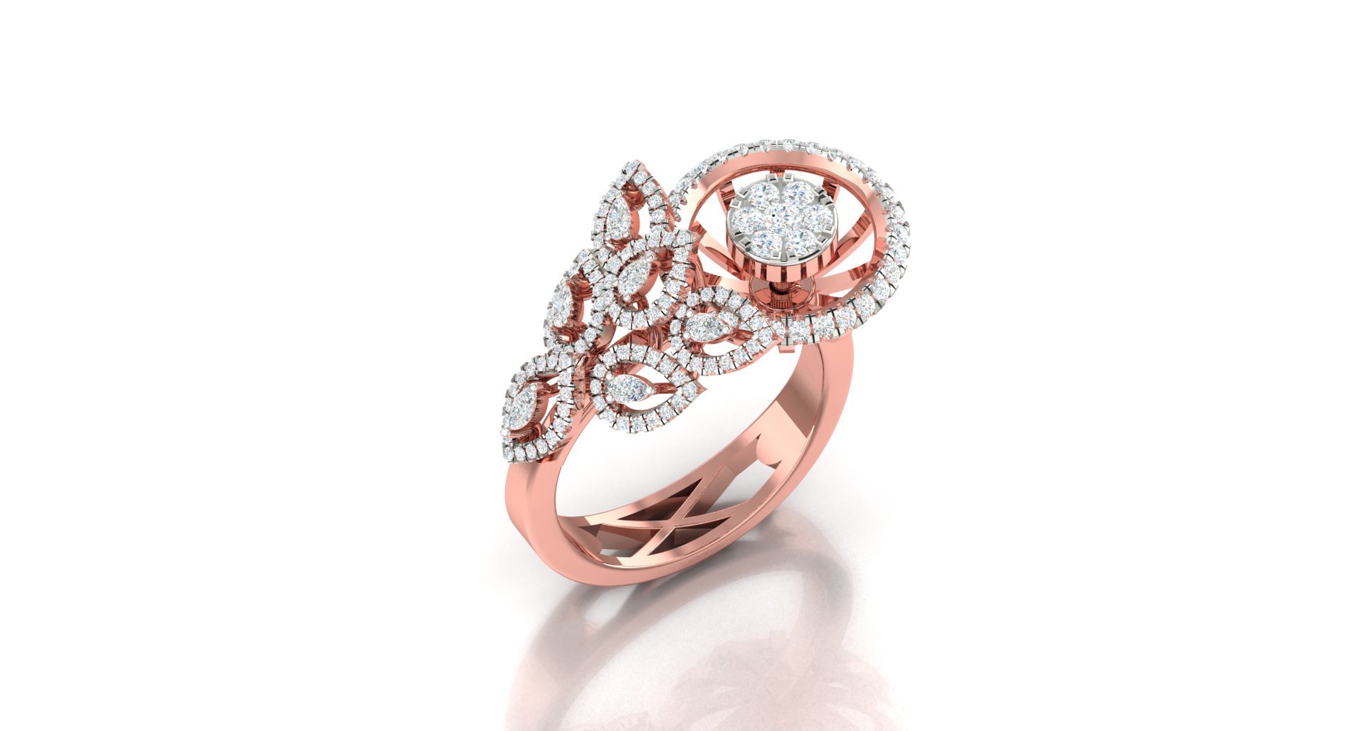 Wholesale Lovely fine design Moissanite colorless diamond solitaire ring