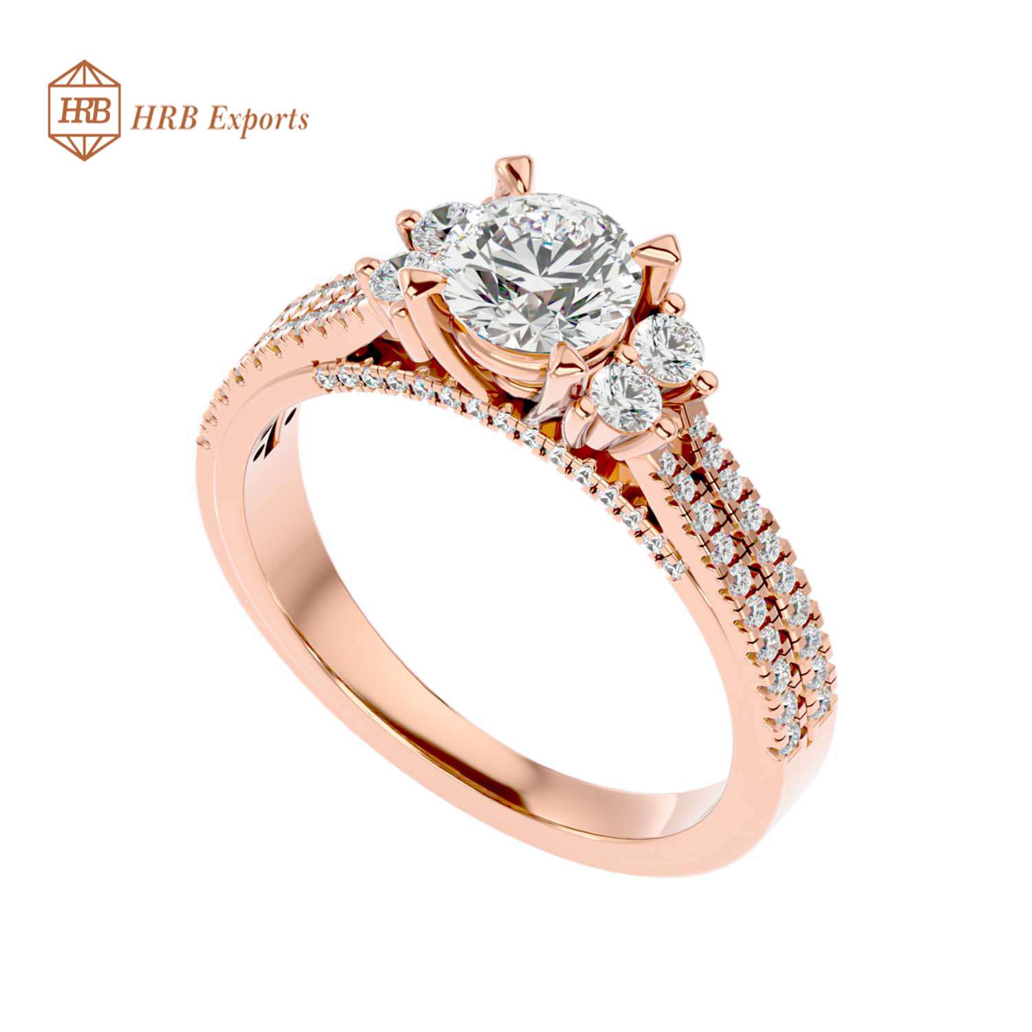 Wholesale Unique fine design Moissanite colorless diamond solitaire ring
