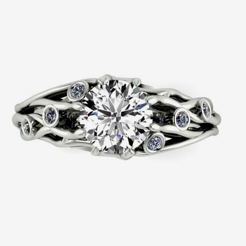 Wholesale perfect fine design Moissanite colorless diamond solitaire ring