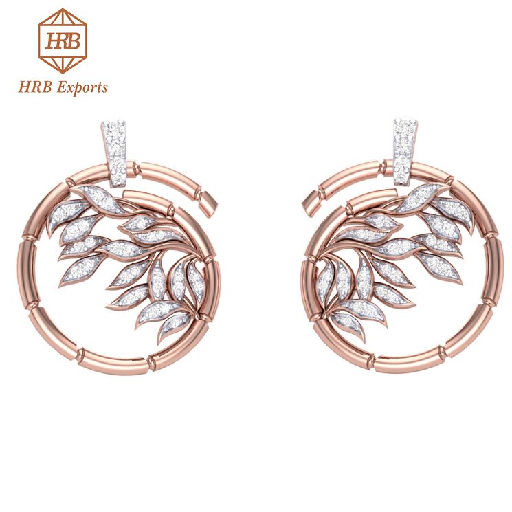 Wholesale Stylish design Moissanite colorless diamond solitaire earring