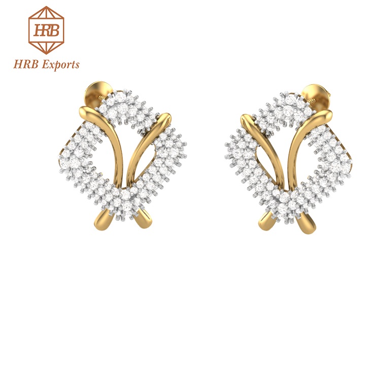 Wholesale Choiceable design Moissanite colorless diamond solitaire earring