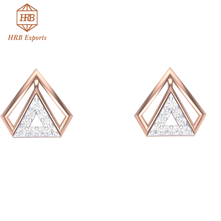 Charming design Moissanite colorless diamond solitaire earring Exporter