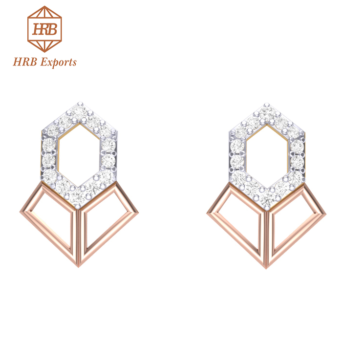 Flawless design Moissanite colorless diamond solitaire earring Exporter