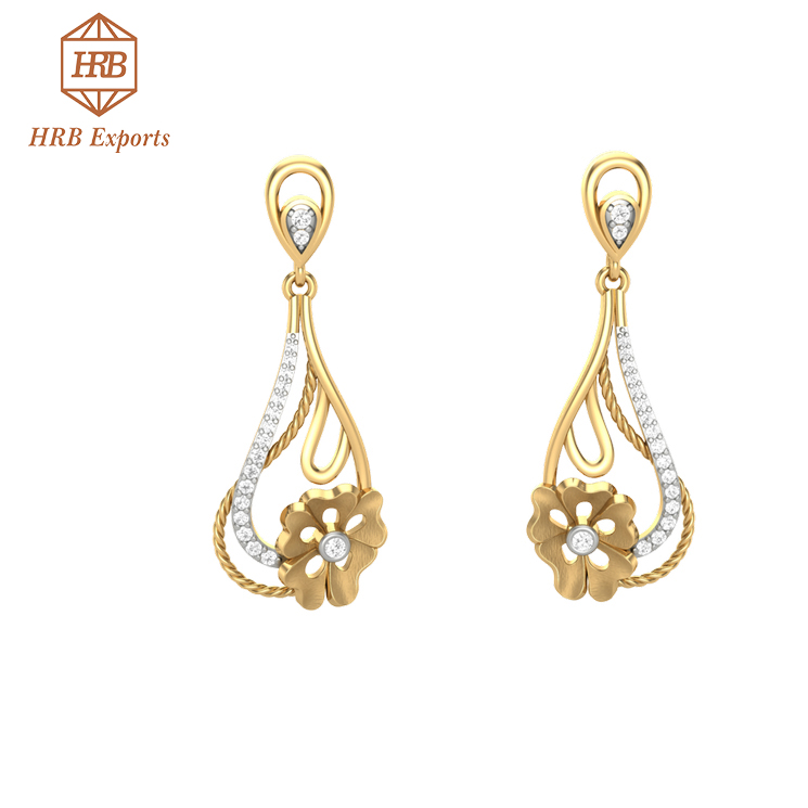 Flawless design Moissanite colorless diamond solitaire earring Exporter