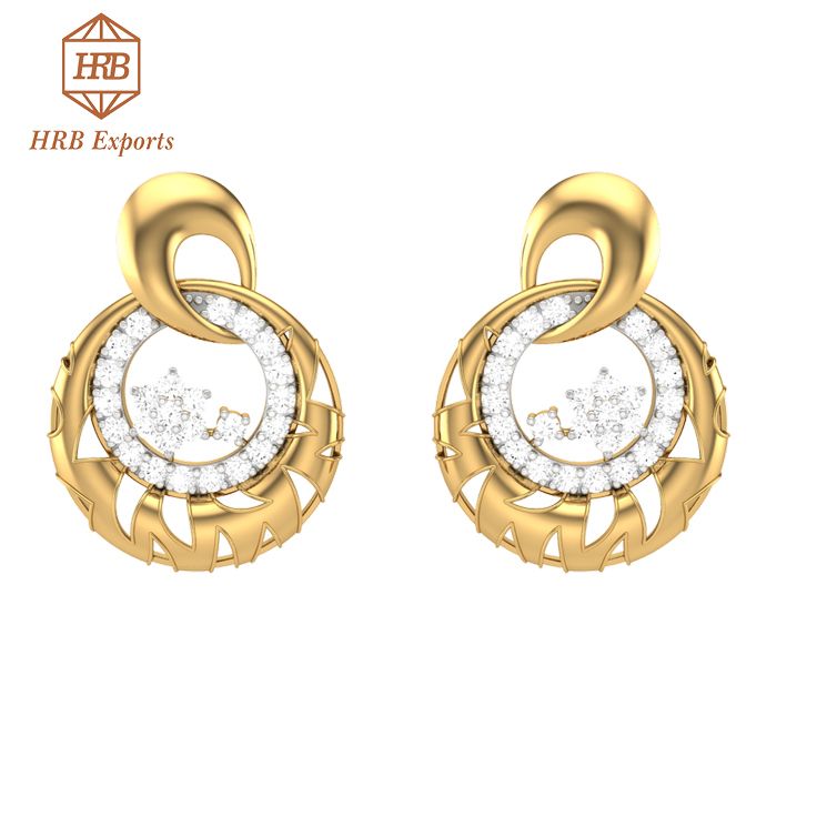 Dazzling design Moissanite colorless diamond solitaire earring Exporter