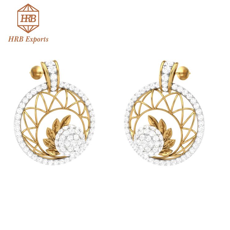 Super design Moissanite colorless diamond solitaire earrings Exporter