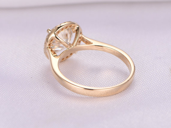 Exotic design moissanite white diamond solitaire ring supplier