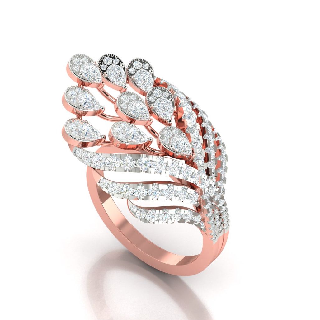 Lovely design moissanite colorless diamond Solitaire Ring Wholesaler